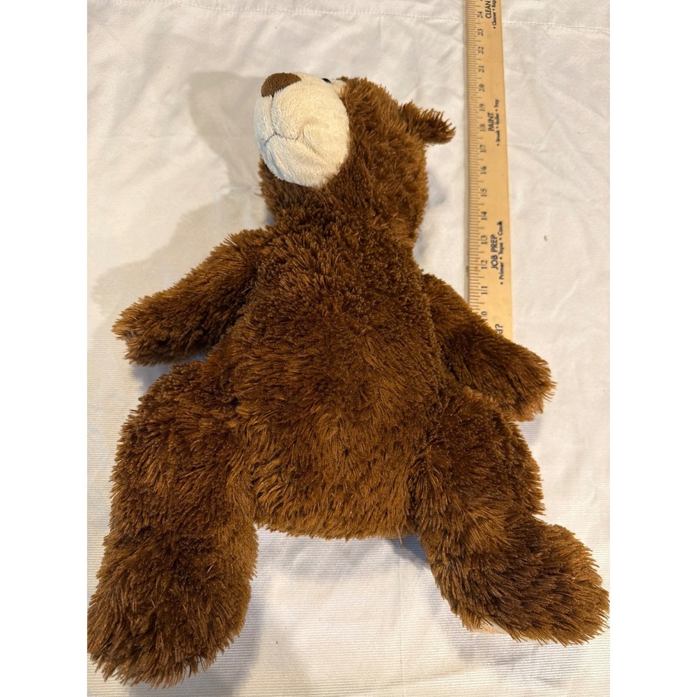 Brown Shaggy Teddy Bear Plush Stuffed Animal Embroidered 2011 Foot 15 Inch